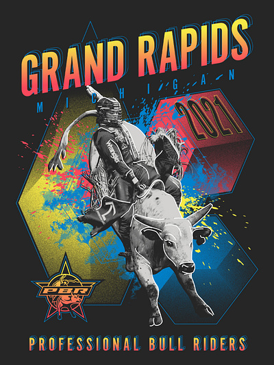 PBR Grand Rapids MI '21 Event Tee branding design graphic design illustration logo vector