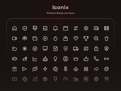 Iconix - Premium Line Icons icons minimal icons sharp icons ui ui icons