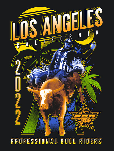 PBR L.A. 2022 Event Tee branding design graphic design illustration vector