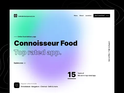 Brutalist - Food Delivery Web app page bold style branding brutal brutalism brutalist clean creative agency design food app frenchise landing page minimal minimalist mobile app nitesh online delivery swiss style typography ui ux webpage