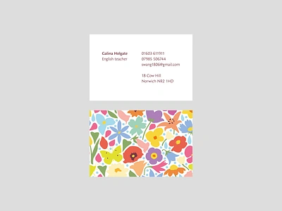 Mom's Business Card branding businesscard englishgarden flower garden logo nature