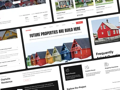 Arcpoint - Real Estate Landing Page agent apartment architecture b2b building business home house landing page minimalist professional properties property real estate residence service ui ux web design website