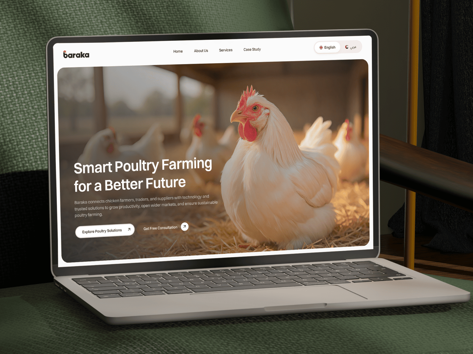 Example of Baraka – Poultry Farm Management Landing Page