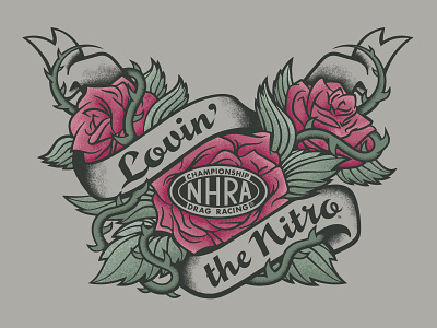 NHRA Rose Shirt Illustration branding design graphic design illustration logo typography vector