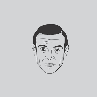 Sir Thomas Sean Connery, aka James Bond 007 @linescurveshapes adobe adobe illustrator design fan art graphic design icon illustration james bond sir sean connery vector vector art vector illustration