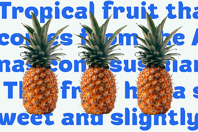 Tropical Fruit bold font branding display fonr font food fruit graphic design logo logotype pineapple sans serif summer tropical type design typography unique font