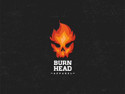 Burn Head Logo Design apparel brand branding burn clothing design fire graphic design head logo modern people trend vector