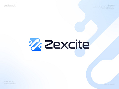 Modern Letter Z, Technology, Software Logo branding gradient logo identity letter mark letter z logo logo design logo designer marca mark modern modern logo software symbol tech technology timeless z