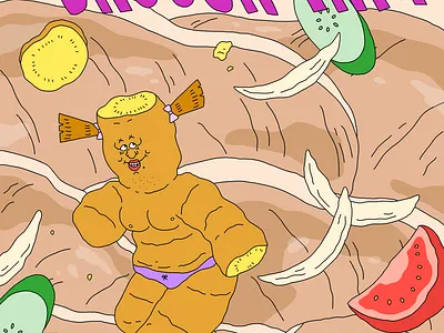 grilled ginger branding character design food graphic design illustration