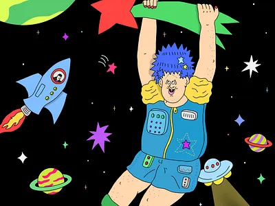 space branding character design graphic design illustration vector