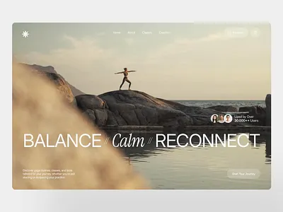 Flownest - Yoga Website design illustration landing page landing page website ui design uiux design user interface website website design yoga yoga website