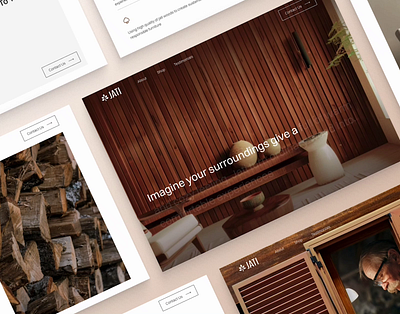 Jati - Landing page aesthetic aesthetic design b2c backswitch design digital product ecommerce figma framer furniture landing page minimalist design motion graphics responsive ui ux web design website website design wood furniture