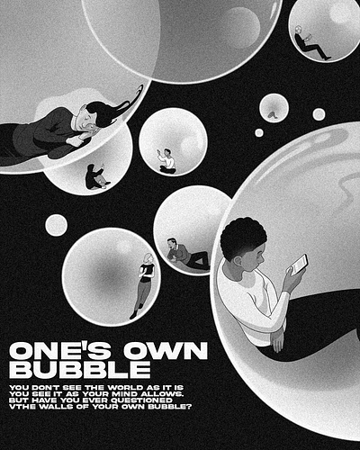 One's Own Bubble | Think black branding bubble graphic design illustration logo madhavmadupu mind photoshop portfolio think white