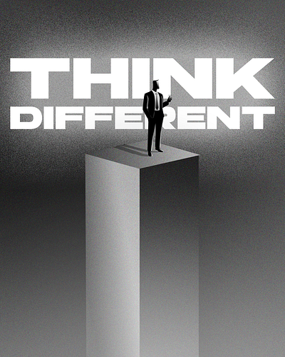 Think Differently | Black Gradient black branding gradient graphic design instagram logo madhavmadupu photoshop portfolio website