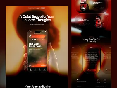 AI Meets Journaling – Oryl Landing Page ai journaling landing page minimal oryl product design saas sajon ui web app web design website