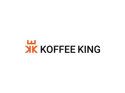 Koffee King Logo Design adobe illustrator brand identity brand logo branding branding design creative logo custom logo dribbble flat logo k logo king logo logo design logo design branding logo presentation marufiam minimalist logo minimalist logo design modern logo modern minimalist logo orange