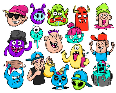 Promo Punks art characterdesign characters creatures illustration mascots monsters vector