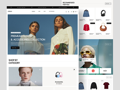 Fashion Ecommerce Website accessories clothing store ui clothing website e commerce website ecommerce fashion website fashion fashion ecommerce website fashion website landing page minimal website online market online shop design online shopping website shop store ui design ux design web design website