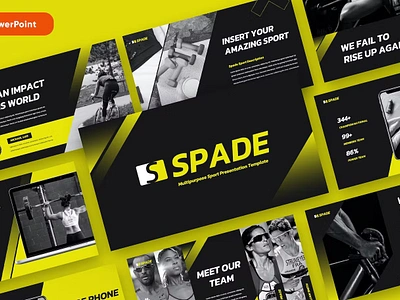 SPADE - Sport & Fitness Powerpoint Template annual business clean corporate download google slides keynote pitch pitch deck powerpoint powerpoint template pptx presentation presentation template project report slidemaster slides template web