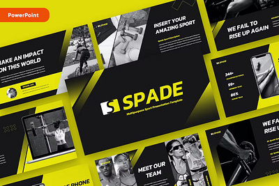 SPADE - Sport & Fitness Powerpoint Template annual business clean corporate download google slides keynote pitch pitch deck powerpoint powerpoint template pptx presentation presentation template project report slidemaster slides template web