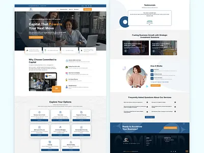 Financial Website UI/UX Design and Development financial landing page financial website design financial website development landing page ui website design website development website ui ux wordpress