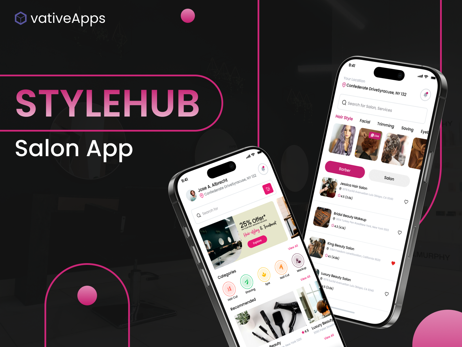 StyleHub – Salon App Design salon ux