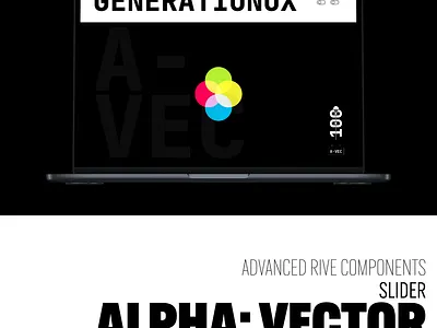 GenerationUX Slider × Rive Alpha components gumroad product design rive rive app ui