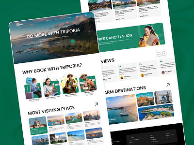 Triporia – Smart Travel Booking Website ai clean design dashboard design destination journey landing page tourism travel app travel platform travel web travel web design travel website development travelling trip ui uiux ux design web design