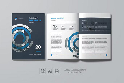 Company Profile Magazine 2023 agency annual annual report brochure brochure 2023 business business brochure company company profile corporate identity indesign portfolio print printable project proposal report template