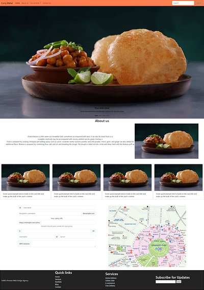 Resturante Website Desine