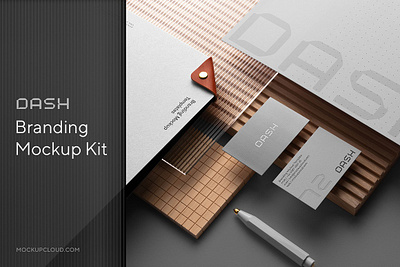 Dash Branding Mockup Kit branding mockup branding mockup bundle brochure mockup business card business card mockup card mockup dash branding mockup kit identity mockup letterhead mockup logo mockup print mockup wooden texture