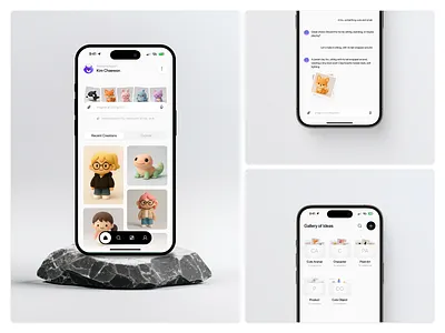 Komiko - Clay AI Mobile App ai ai assistant ai character ai mobile app clay clay ai clean color fun generate ai mobile mobile app ui ui design uiux