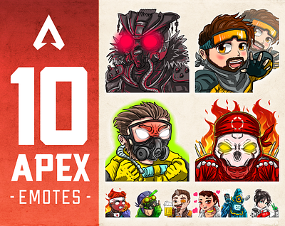 20x Twitch Emote from APEX Legends apex apex legends badges discord emotes games stream twitch youtube