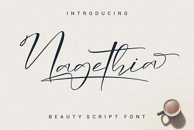 Nagethia Font display font font handwritten font modern font nagethia font script font