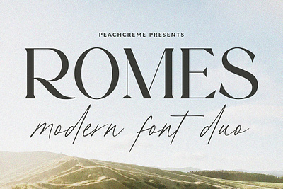 Romes Modern Font Duo branding font elegant font font bundle font duo font typeface fonts handwriting logo logo font modern font romes modern font duo script font serif font stylish font