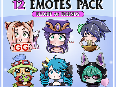 League of Legends 12x Twitch/Discord Emote badges discord emotes games emote league of legends stream twitch youtube