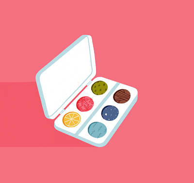 Nature’s Palette art color illustration paint palette procreate stationery texture watercolor