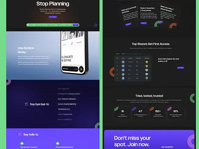 BONBON – UX/UI + High-Fidelity Prototype darkmode landingpagedesign prototype ui design ux design webdesign