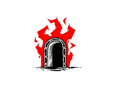 Burning Passage - logo design branding burning epic fire flame hand drawn illustrated logo logo design