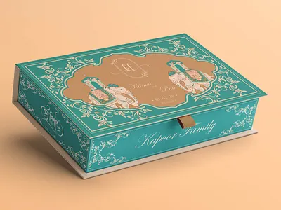 Wedding Box Design branding graphic design illustration typography vector wedding box design