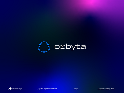 Orbyta logo ai astronomy branding business cirle coding data geometry graphic design hardware logo moon movement orbit saas software space speed startup technology