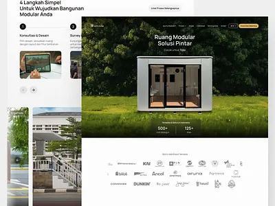 Amoda - Modular building website design architecture architecture design b2b backswitch building web design digital product figma framer graphic design minimalist minimalist design modular building realproject responsive ui ux web design website website design