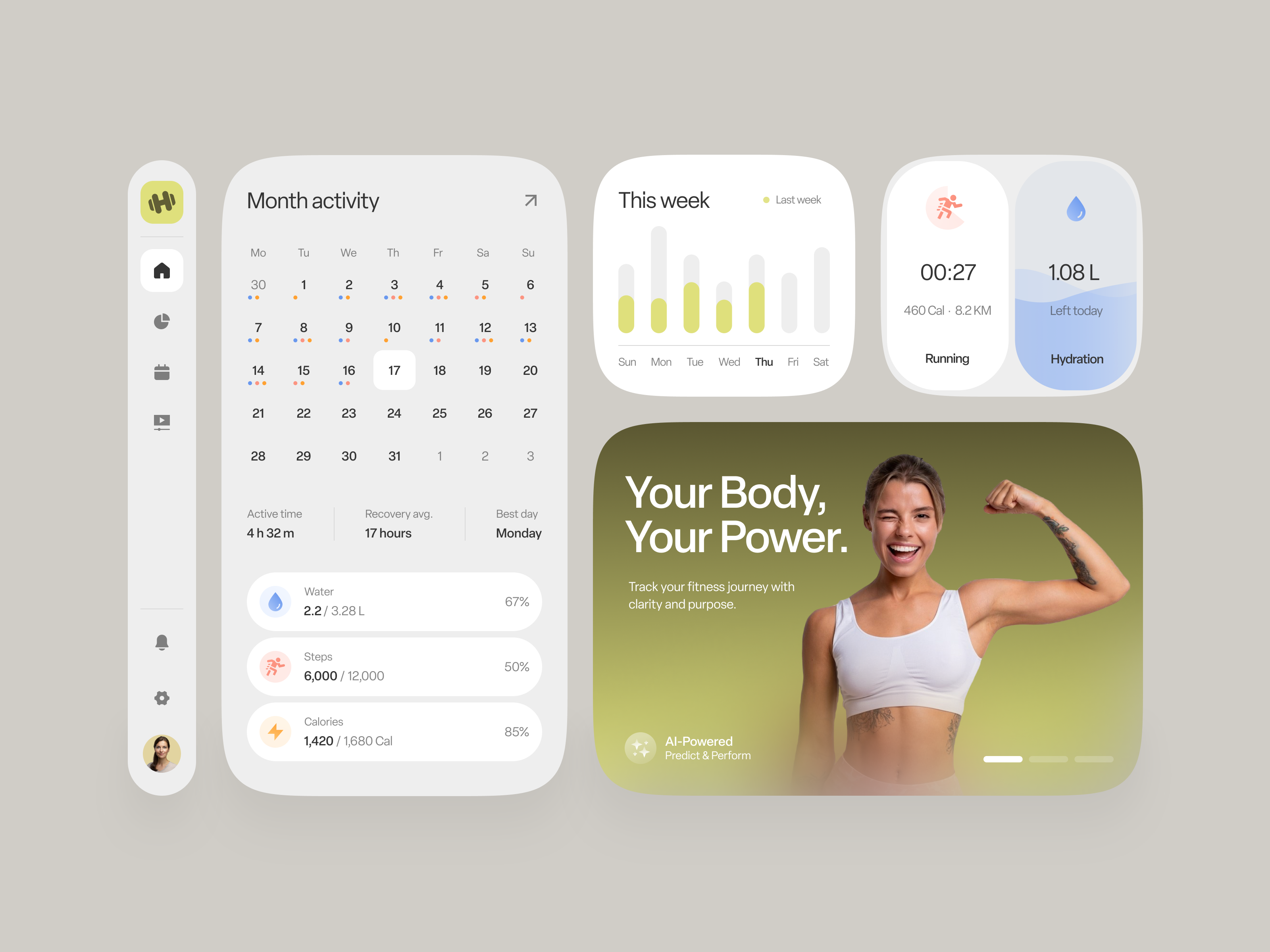 Example of UI-UX for a Fitness Product ✦ Orbify