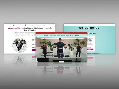 Fitness app website development- Webflow Responsive Landing page design fitness app website health website landing page multipage website responsive layout ui web design webflow