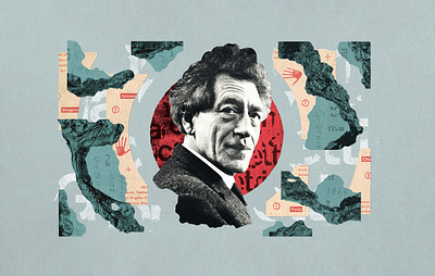 Alberto Giacometti art artist collage digital art editorial giacometti illustration magazine painter portrait profile sculpture