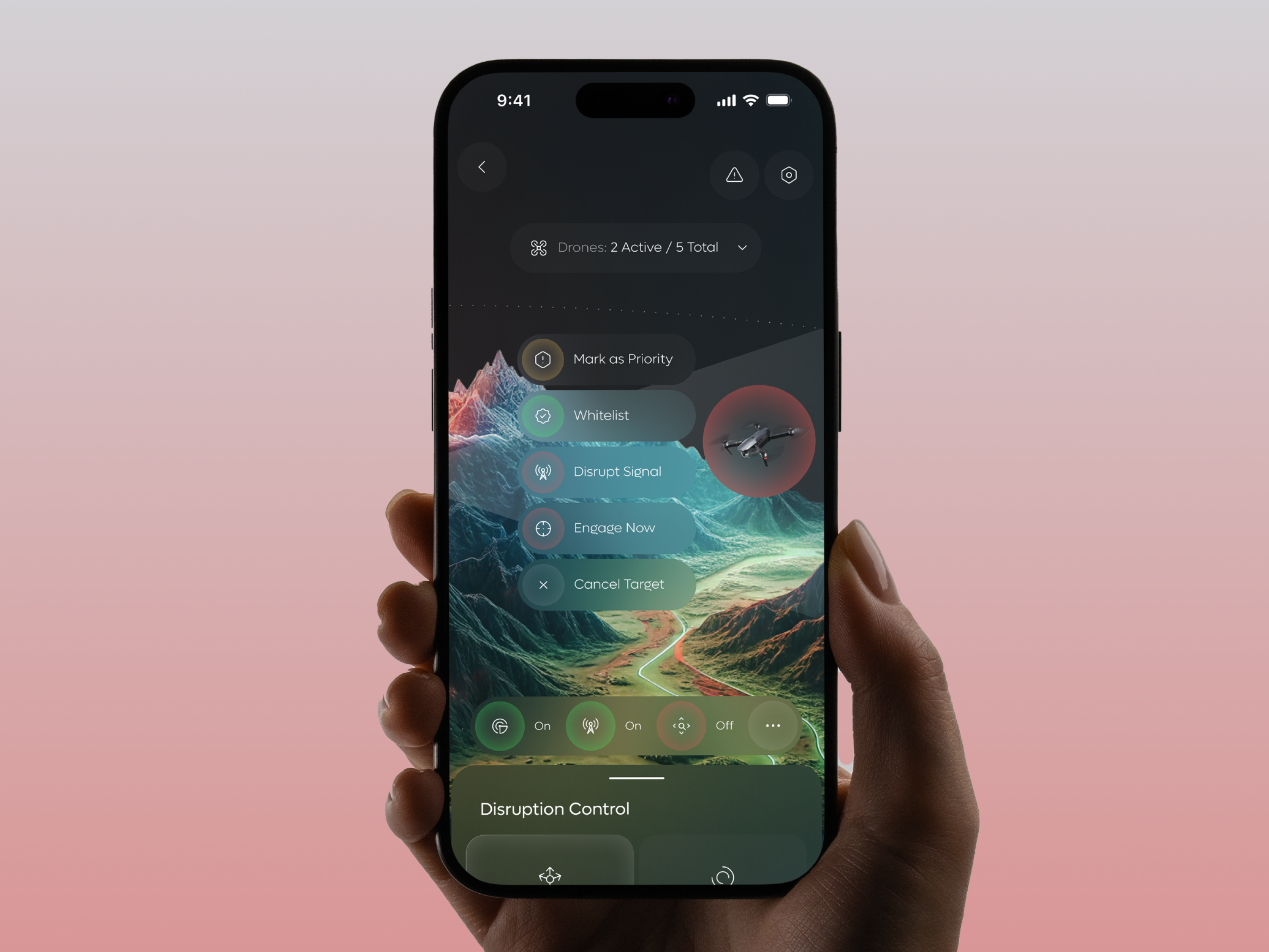 DroneShield - Drone Defense SaaS Dashboard ai app app design b2b crm dashboard defense design detection drone interface map mobile mobile app product saas service software ui ux