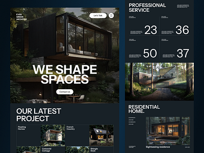 Ever Green Architex — Designing Homes in Harmony with Nature 🌱 architecture ecoliving evergreen forestdesign greendesign luxuryhomes modernarchitecture mountainhomes natureinspired saaslandingpage saasui sustainabledesign ui uiuxdesign ux website