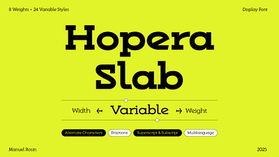 Hopera Slab Variable Font display font font serif serif font slab serif slab serif font type design typeface typography