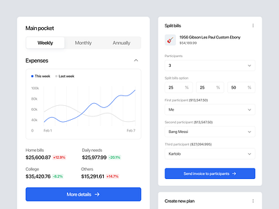 Components app design bill calendar chart components design finance payment plans saving split bills ui ui design uiux