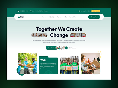 Charity & Nonprofit Website UI Design charity landing page charity website clean ui design design donation platform donation ui fundraising website design landing page modern web design ngo website ui nonprofit organization nonprofit website ui ui design volunteer website ui website website design website ui concept